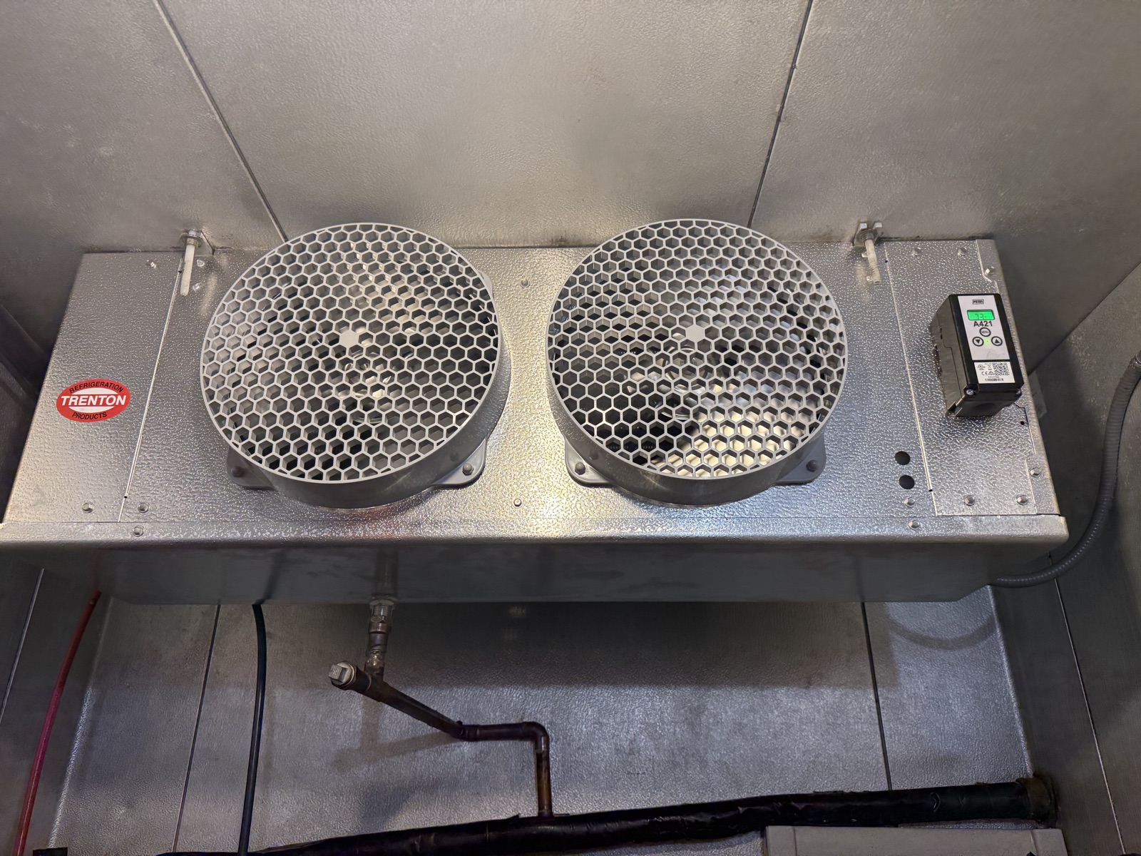 Trenton evaporator inside a walk-in cooler